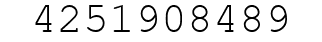 Number 4251908489.