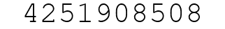 Number 4251908508.