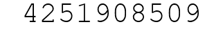 Number 4251908509.