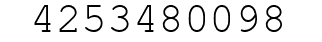 Number 4253480098.