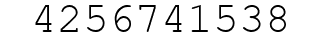 Number 4256741538.
