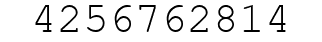 Number 4256762814.
