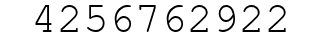 Number 4256762922.