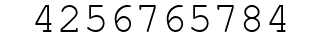 Number 4256765784.