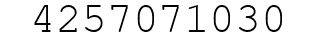 Number 4257071030.