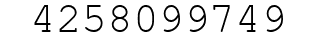 Number 4258099749.