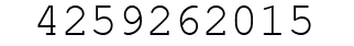 Number 4259262015.