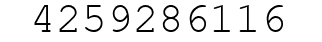 Number 4259286116.