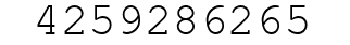 Number 4259286265.