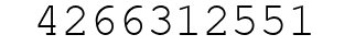 Number 4266312551.
