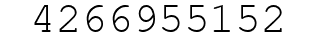 Number 4266955152.