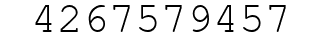 Number 4267579457.