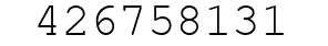 Number 426758131.