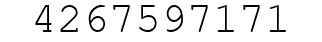 Number 4267597171.