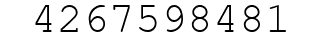 Number 4267598481.