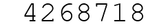 Number 4268718.