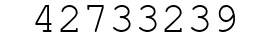 Number 42733239.