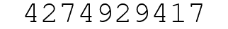 Number 4274929417.