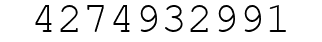 Number 4274932991.