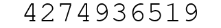 Number 4274936519.