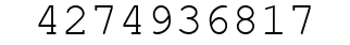 Number 4274936817.