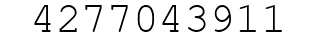 Number 4277043911.