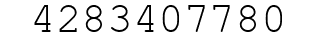 Number 4283407780.