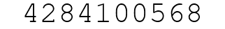 Number 4284100568.