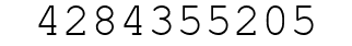 Number 4284355205.
