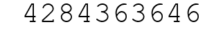 Number 4284363646.