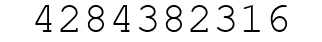 Number 4284382316.