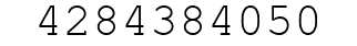 Number 4284384050.