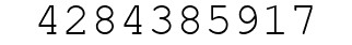 Number 4284385917.