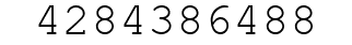 Number 4284386488.
