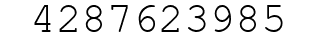 Number 4287623985.