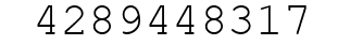 Number 4289448317.