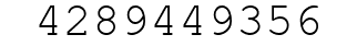 Number 4289449356.
