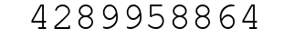 Number 4289958864.