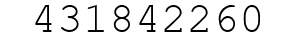 Number 431842260.