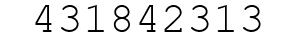 Number 431842313.