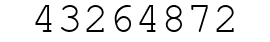 Number 43264872.