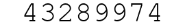 Number 43289974.