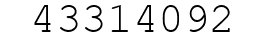 Number 43314092.