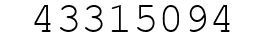 Number 43315094.