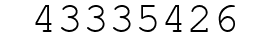 Number 43335426.