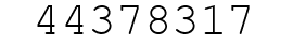 Number 44378317.