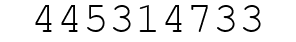 Number 445314733.
