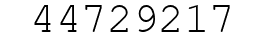 Number 44729217.