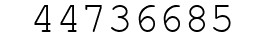 Number 44736685.