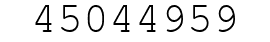 Number 45044959.